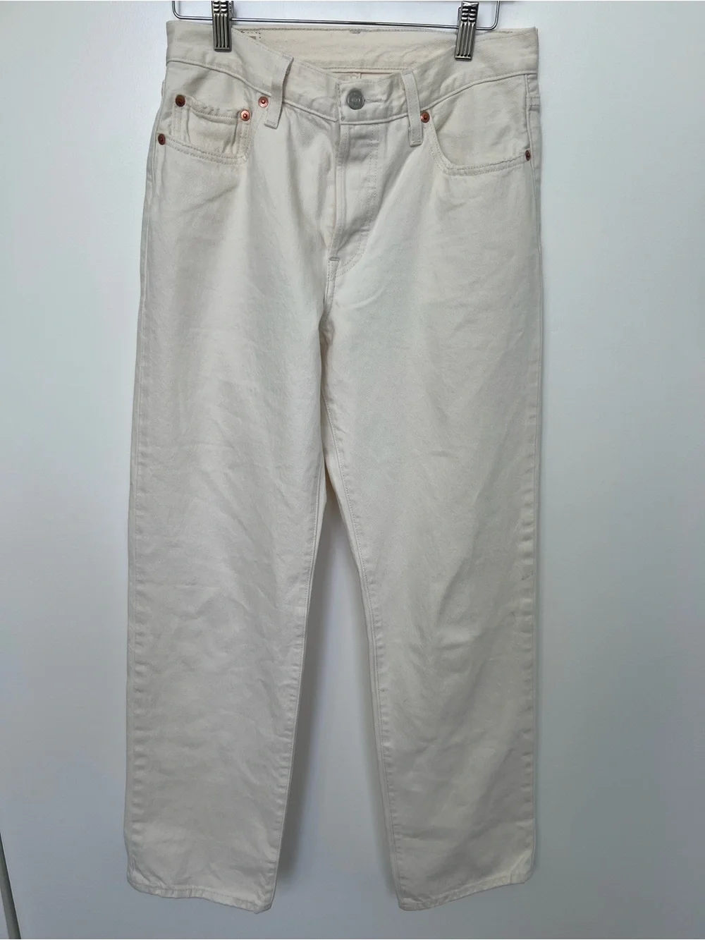 Levi’s 501 90’s Women's mid rise jeans ecru/ white